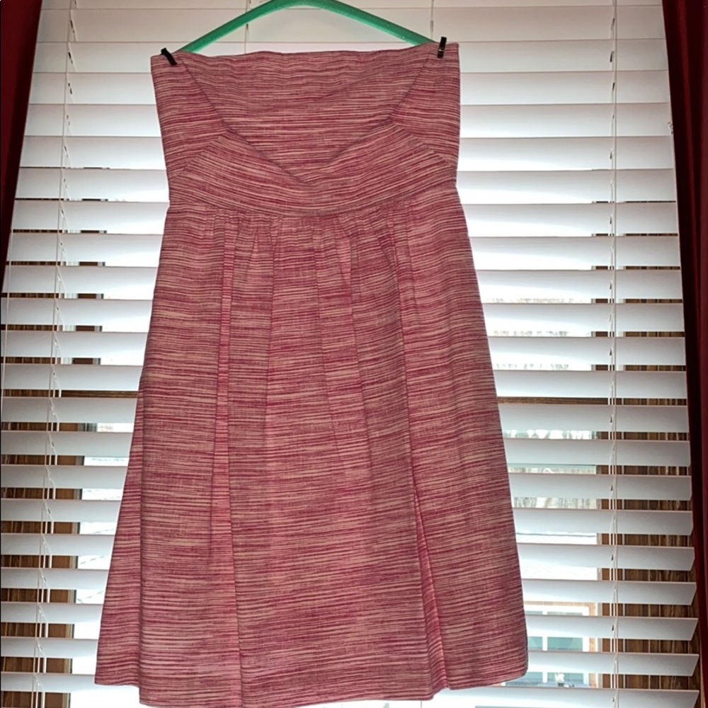 Stripped strapless dress